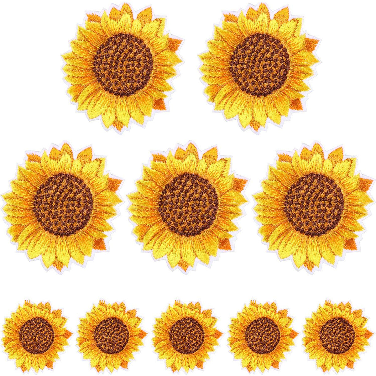 Wholesale Trendy Sunflower Butterfly Colorful Embroidered Patches For Clothing DIY