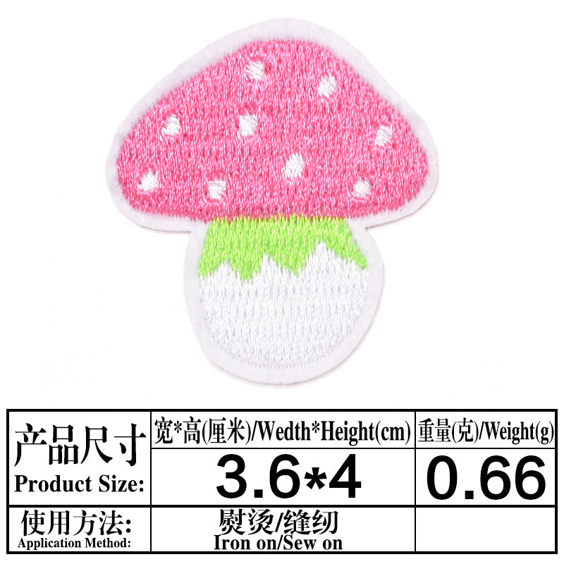 Wholesale Boutique Cartoon Fruit Embroidery Patches Felt Cloth Sew On DIY Clothing Decor Repair Accessory