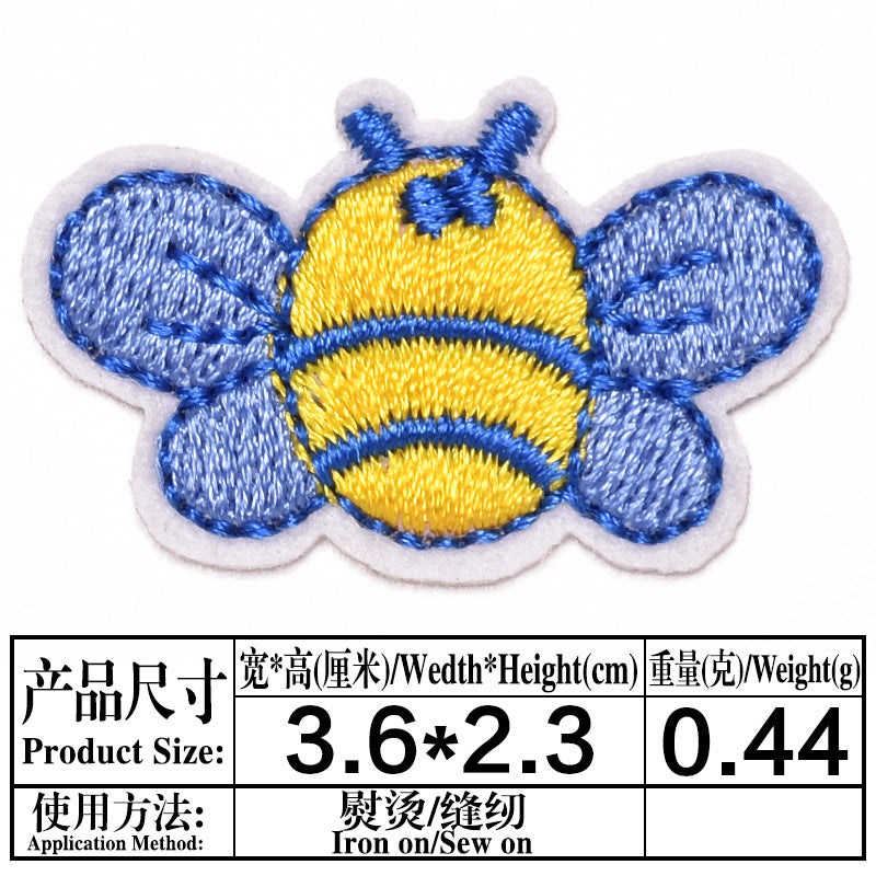 Wholesale Boutique Cartoon Fruit Embroidery Patches Felt Cloth Sew On DIY Clothing Decor Repair Accessory