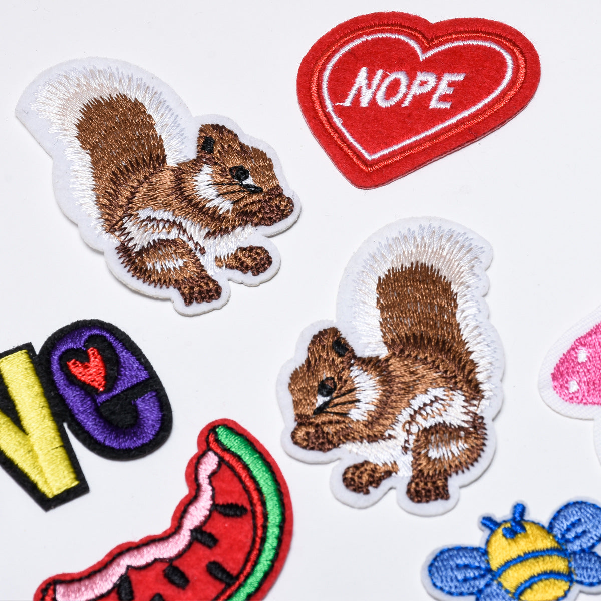 Wholesale Boutique Cartoon Fruit Embroidery Patches Felt Cloth Sew On DIY Clothing Decor Repair Accessory