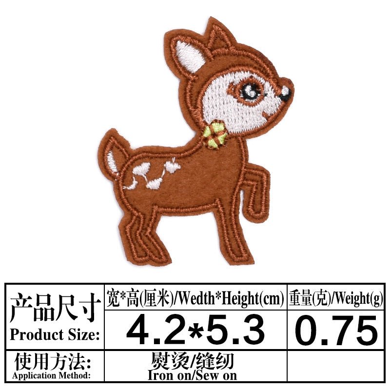 Wholesale Boutique Cartoon Fruit Embroidery Patches Felt Cloth Sew On DIY Clothing Decor Repair Accessory