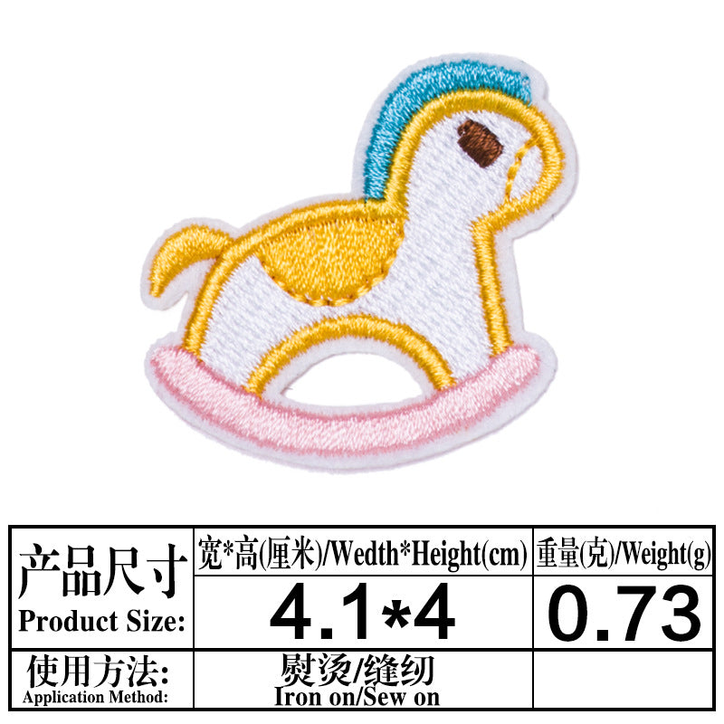 Wholesale Boutique Cartoon Fruit Embroidery Patches Felt Cloth Sew On DIY Clothing Decor Repair Accessory