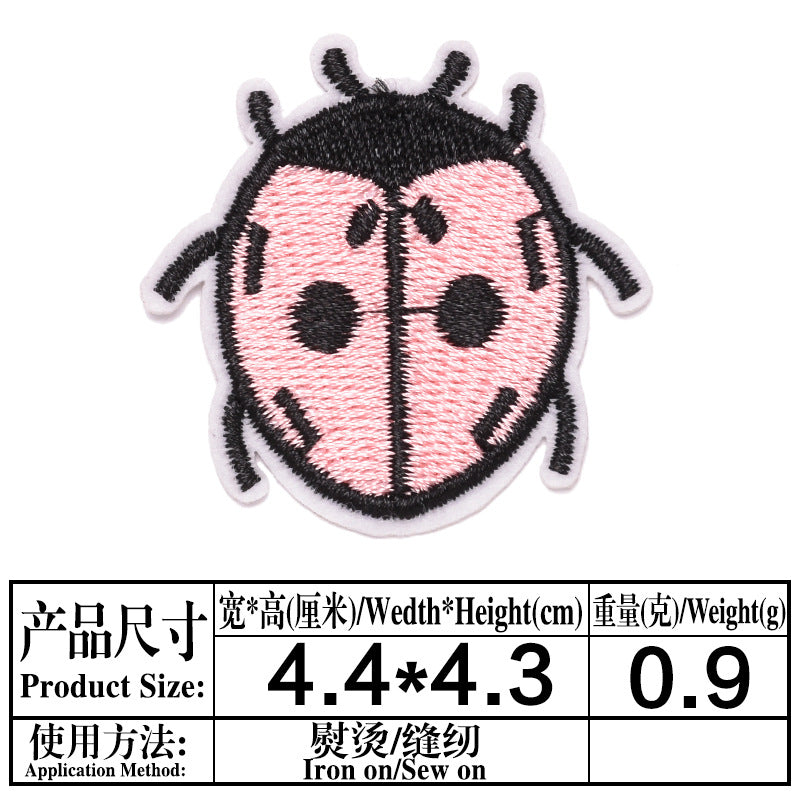 Wholesale Boutique Cartoon Fruit Embroidery Patches Felt Cloth Sew On DIY Clothing Decor Repair Accessory