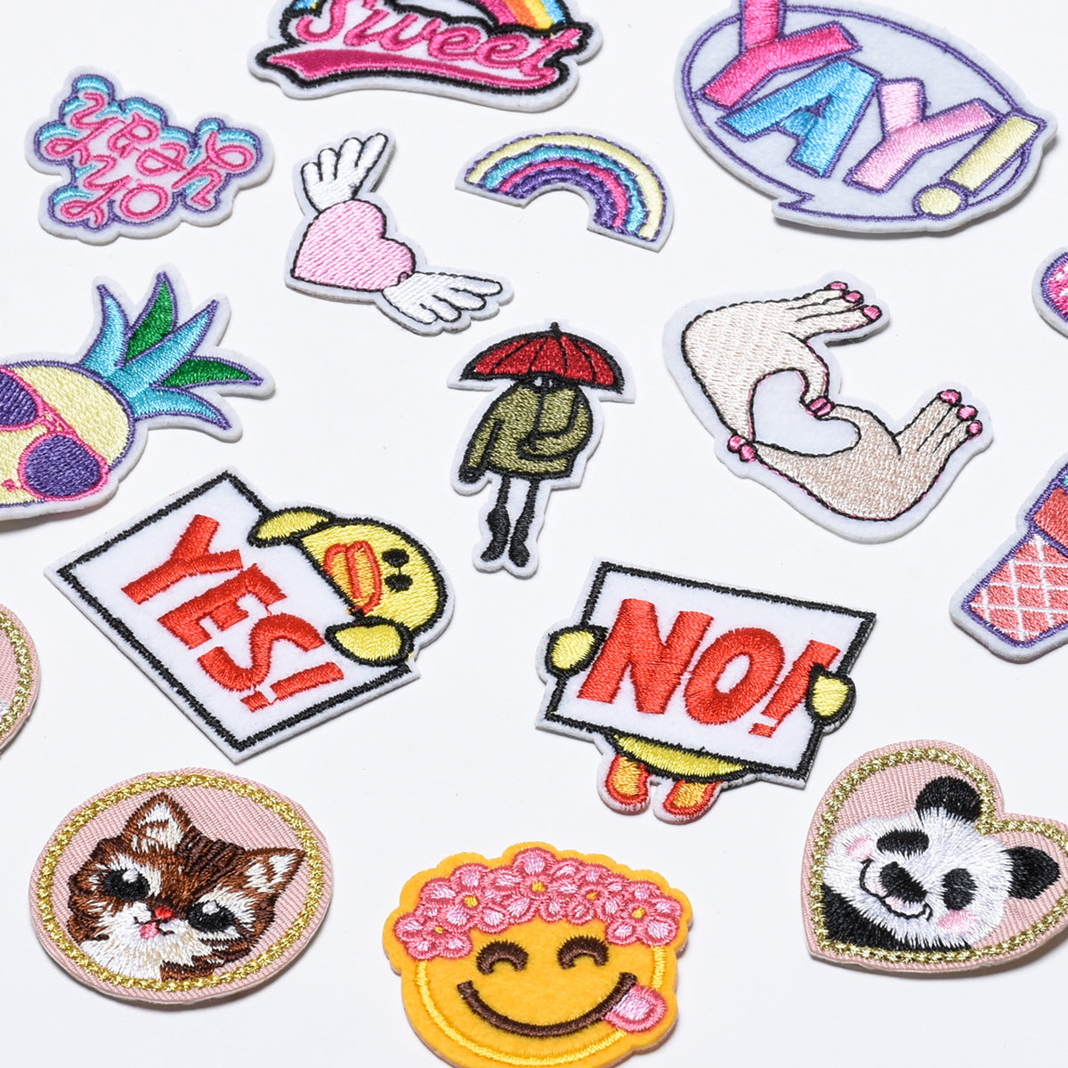 Wholesale Trendy Cartoon Cloth Patches 16 Styles Decorative Clothing Repair DIY Accessory