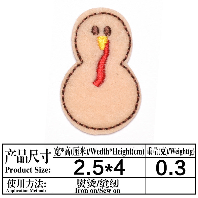 Wholesale Boutique Cartoon Fruit Embroidery Patches Felt Cloth Sew On DIY Clothing Decor Repair Accessory