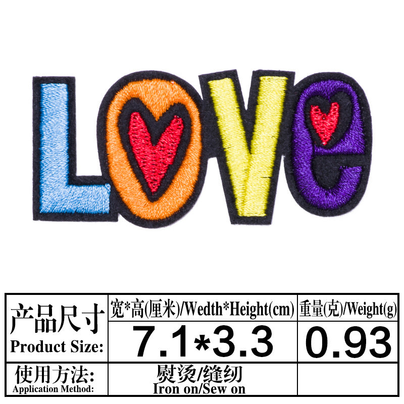 Wholesale Boutique Cartoon Fruit Embroidery Patches Felt Cloth Sew On DIY Clothing Decor Repair Accessory