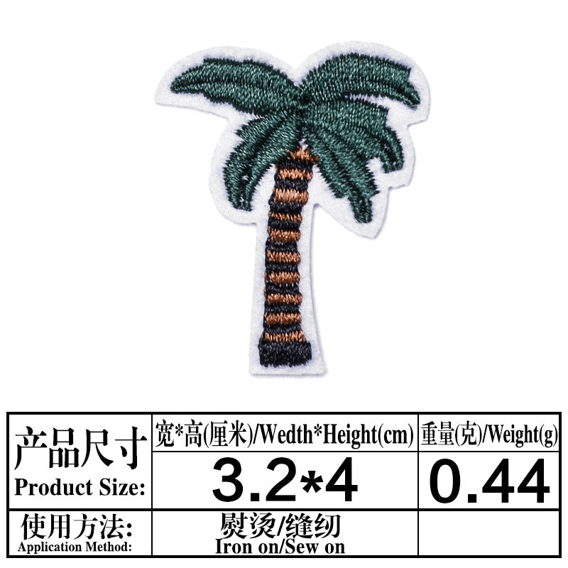 Wholesale Boutique Cartoon Fruit Embroidery Patches Felt Cloth Sew On DIY Clothing Decor Repair Accessory