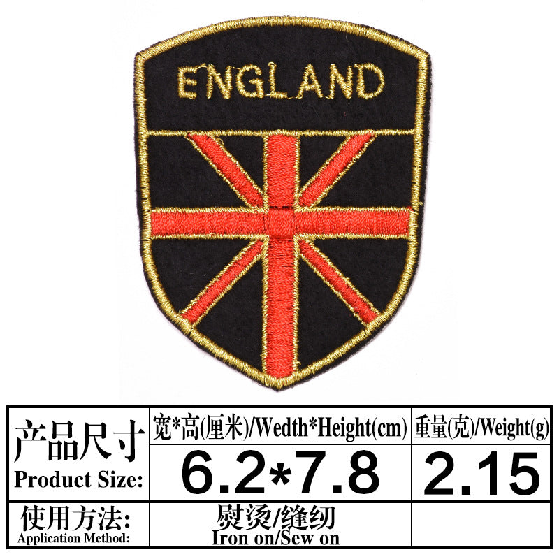 Wholesale Boutique Cartoon Crown Gold Line Cloth Patch DIY Sew On Iron On Badge For Clothing Accessory Resale
