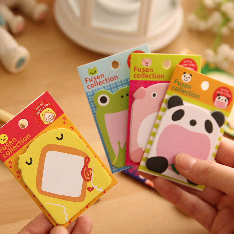 Wholesale Colorful cute cartoon animal sticky notes