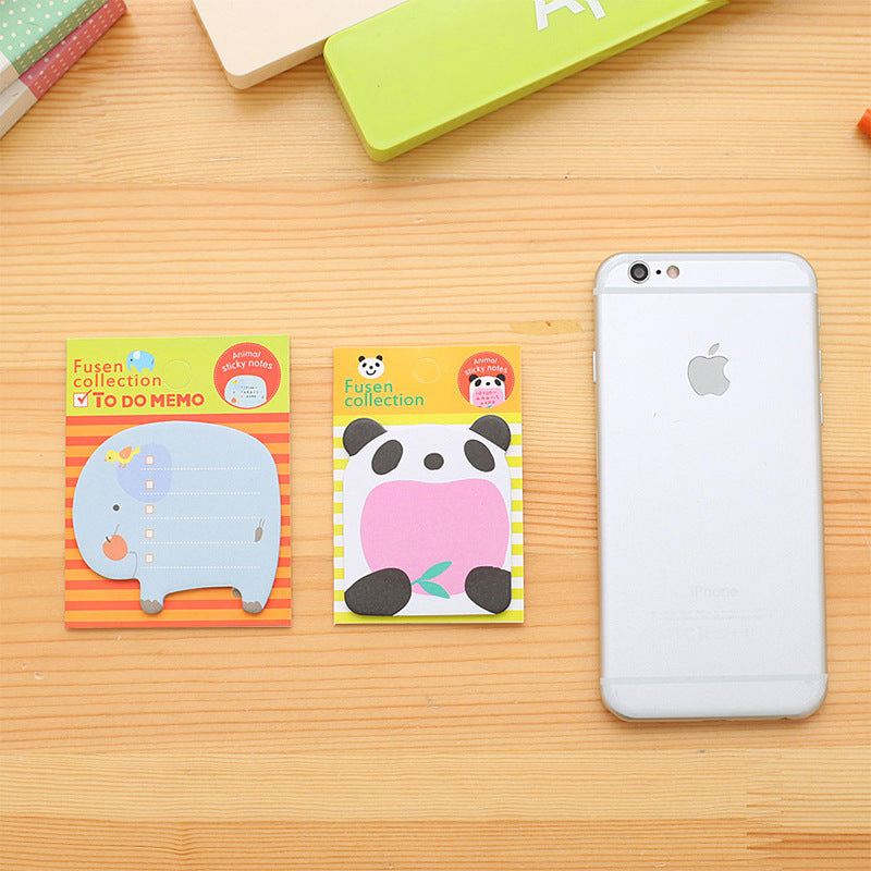 Wholesale Colorful cute cartoon animal sticky notes