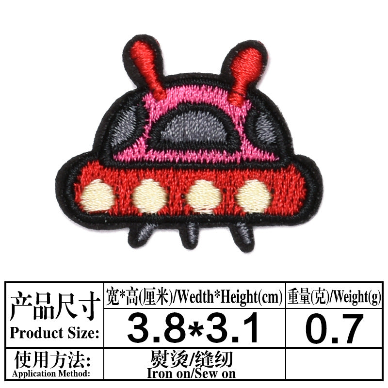 Wholesale Space Planet Embroidery Patch Astronaut Rocket Felt Applique Adhesive Backing For Party Home Decor