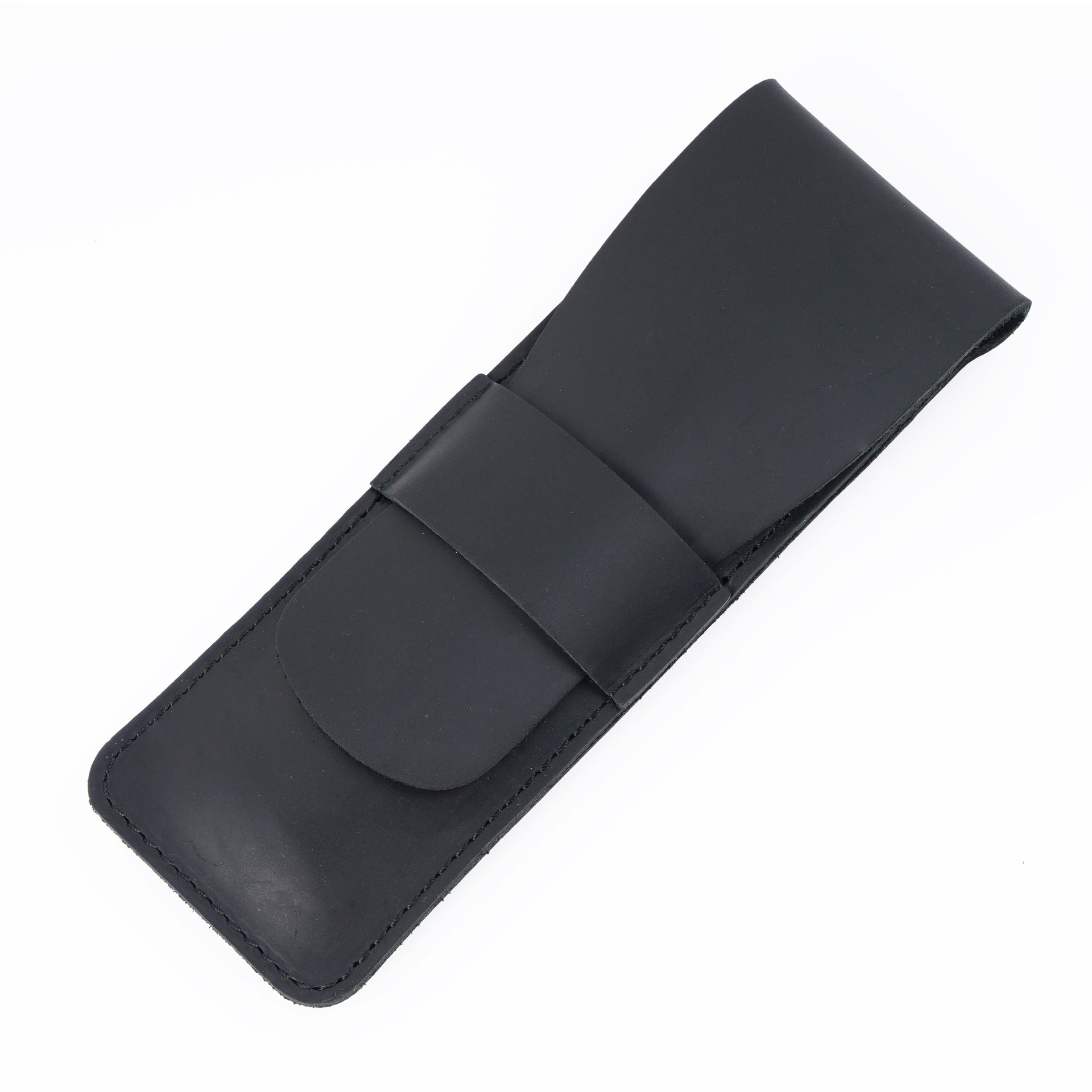 Wholesale Vintage Crazy Horse Leather Pencil Case Purely Handmade Genuine Leather Pencil Case