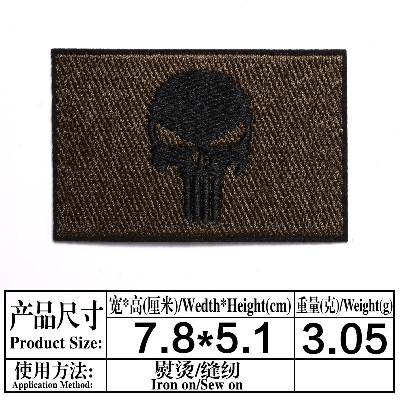 Wholesale Skull Pattern Embroidered Patch Set 9 Pieces Cloth Badges For Clothing Decoration DIY Craft Everyday Use