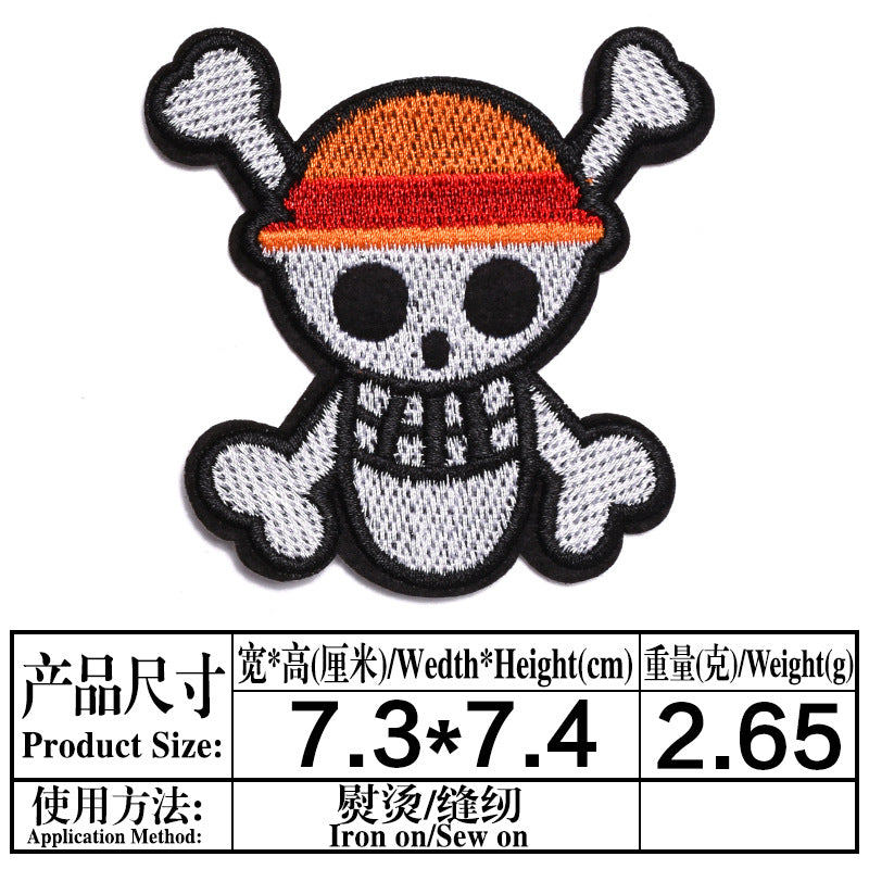 Wholesale Skull Pattern Embroidered Patch Set 9 Pieces Cloth Badges For Clothing Decoration DIY Craft Everyday Use