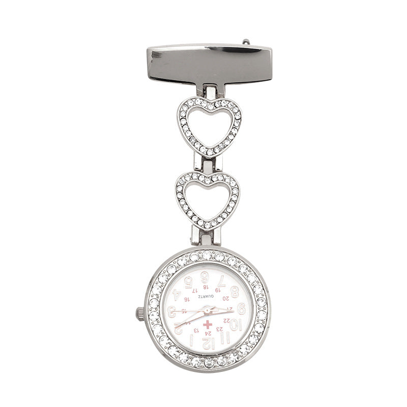 Wholesale Alloy Tumbled Nurse Watch Hanging Chest Watch