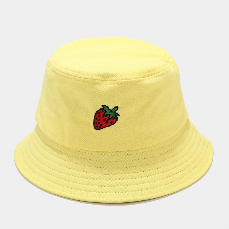 Wholesale Cotton Fruit Pattern Embroidery Bucket Hat