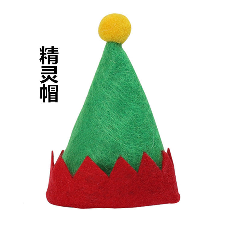 Wholesale 12pcs/pack Hot Sale Mini Santa Hat Non Woven Lollipop Hat Party Supplies