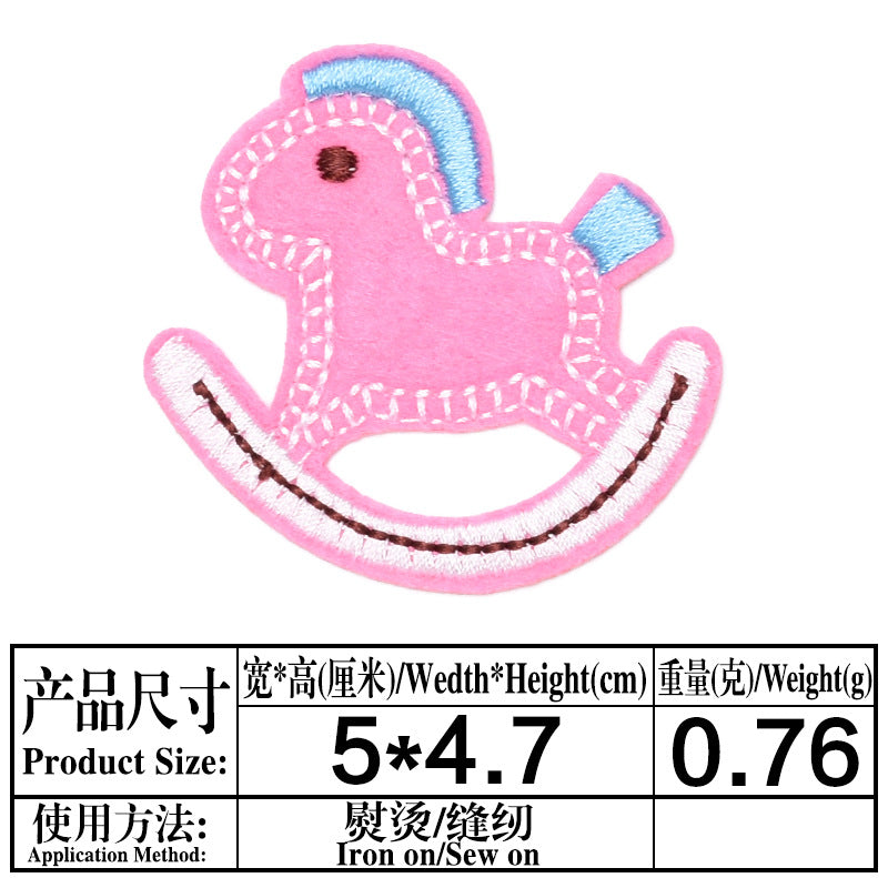 Wholesale Boutique Cartoon Fruit Embroidery Patches Felt Cloth Sew On DIY Clothing Decor Repair Accessory