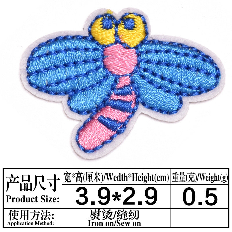 Wholesale Boutique Cartoon Fruit Embroidery Patches Felt Cloth Sew On DIY Clothing Decor Repair Accessory