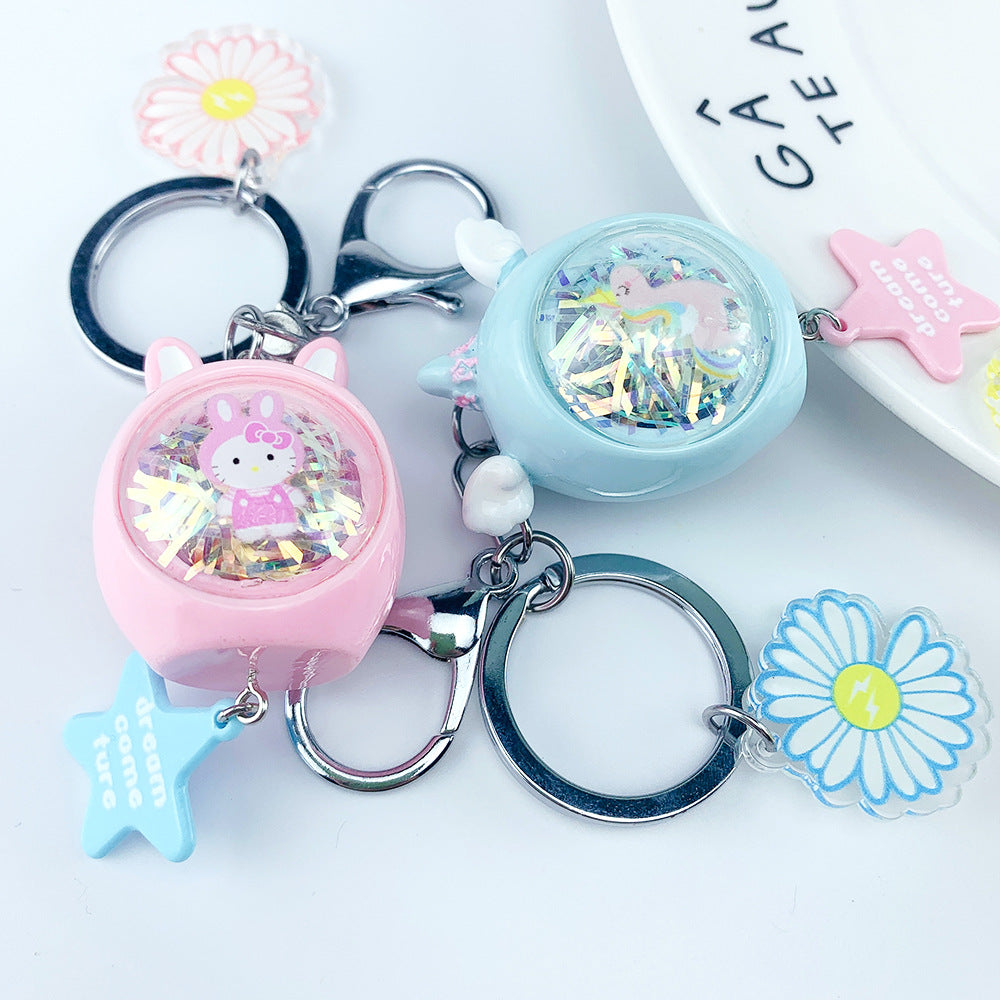 Wholesale Glowing Flashing Light Bear Acrylic Keychain