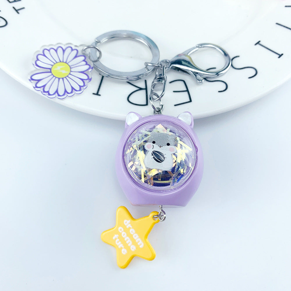 Wholesale Glowing Flashing Light Bear Acrylic Keychain