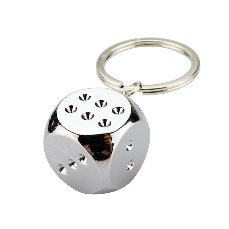 Wholesale Zinc Alloy Solid Large Dice Keychains
