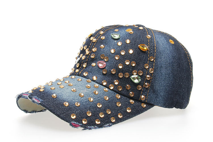Wholesale Water wave drill denim baseball cap B074