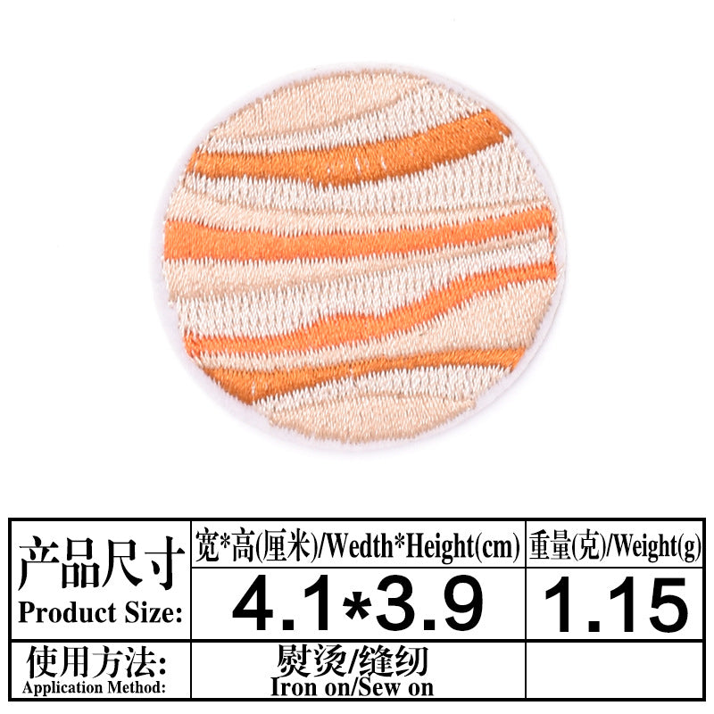 Wholesale Space Planet Embroidery Patch Astronaut Rocket Felt Applique Adhesive Backing For Party Home Decor