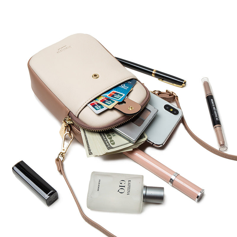 Wholesale PU Embroidered Vertical Zipper Single Shoulder Crossbody Bag