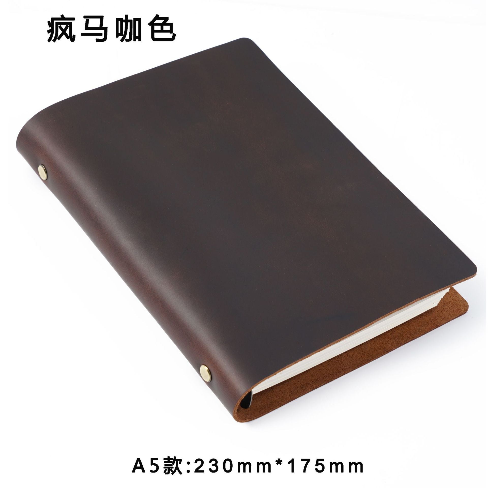 Wholesale Real Leather Vintage Loose Leaf Office Business Handmade Notebook