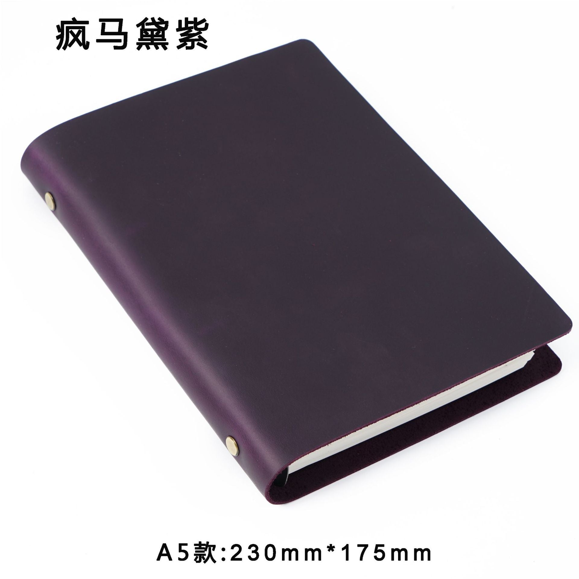Wholesale Real Leather Vintage Loose Leaf Office Business Handmade Notebook