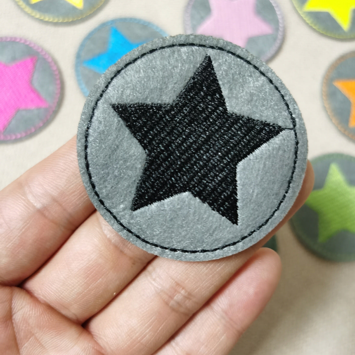 Wholesale Cloth Embroidered Five Pointed Star Iron On Patches For DIY Clothing And Boutique Craft