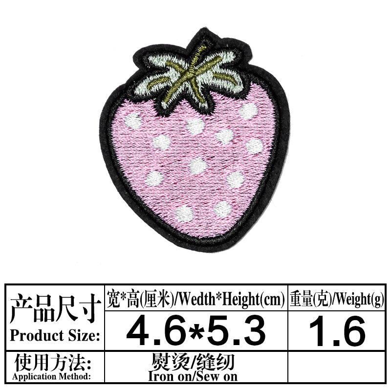 Wholesale Fruit flower  strawberry  pineapple embroidery patch