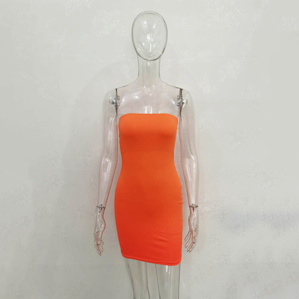 Wholesale Sexy All-match One-shoulder Hip-wrapped Dress