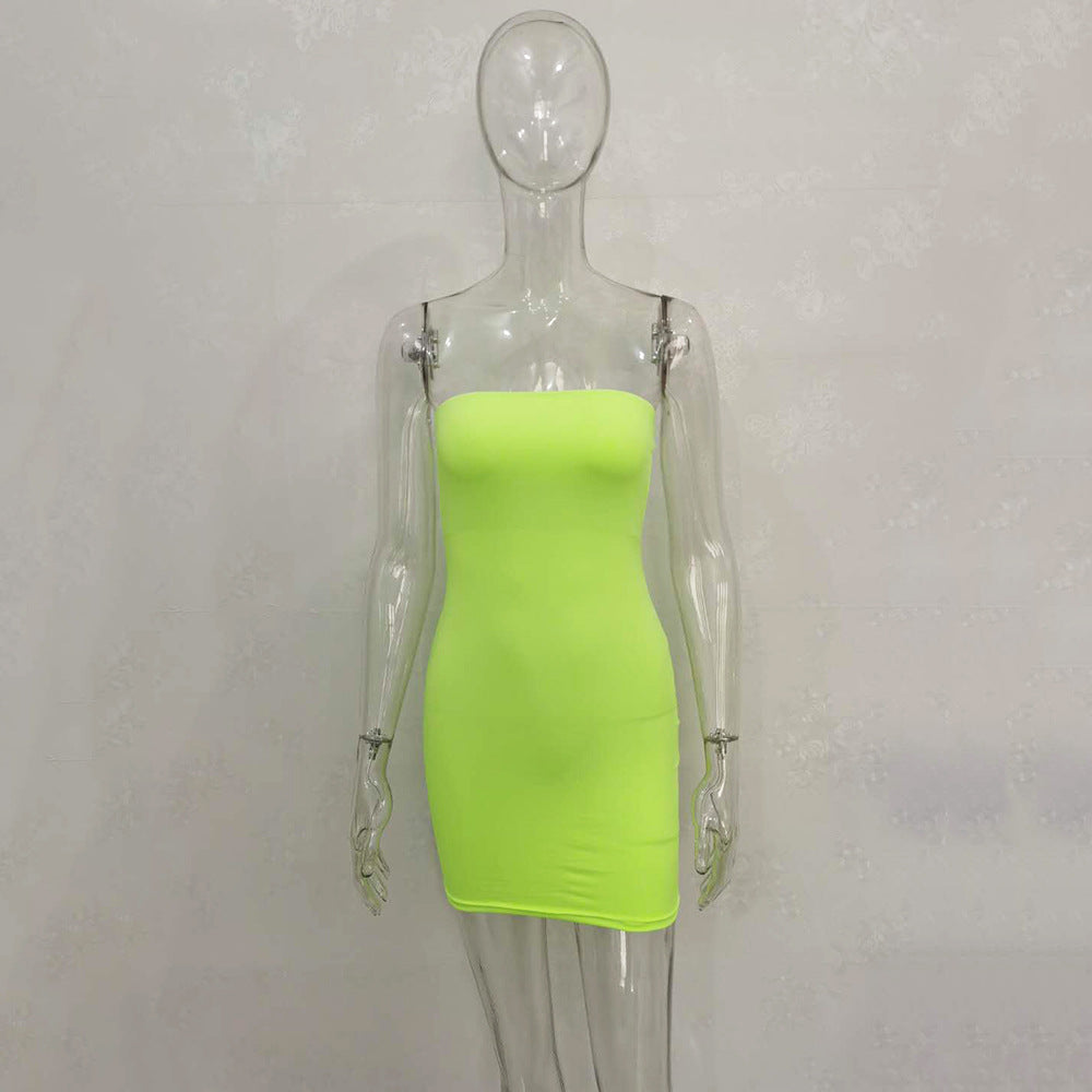 Wholesale Sexy All-match One-shoulder Hip-wrapped Dress