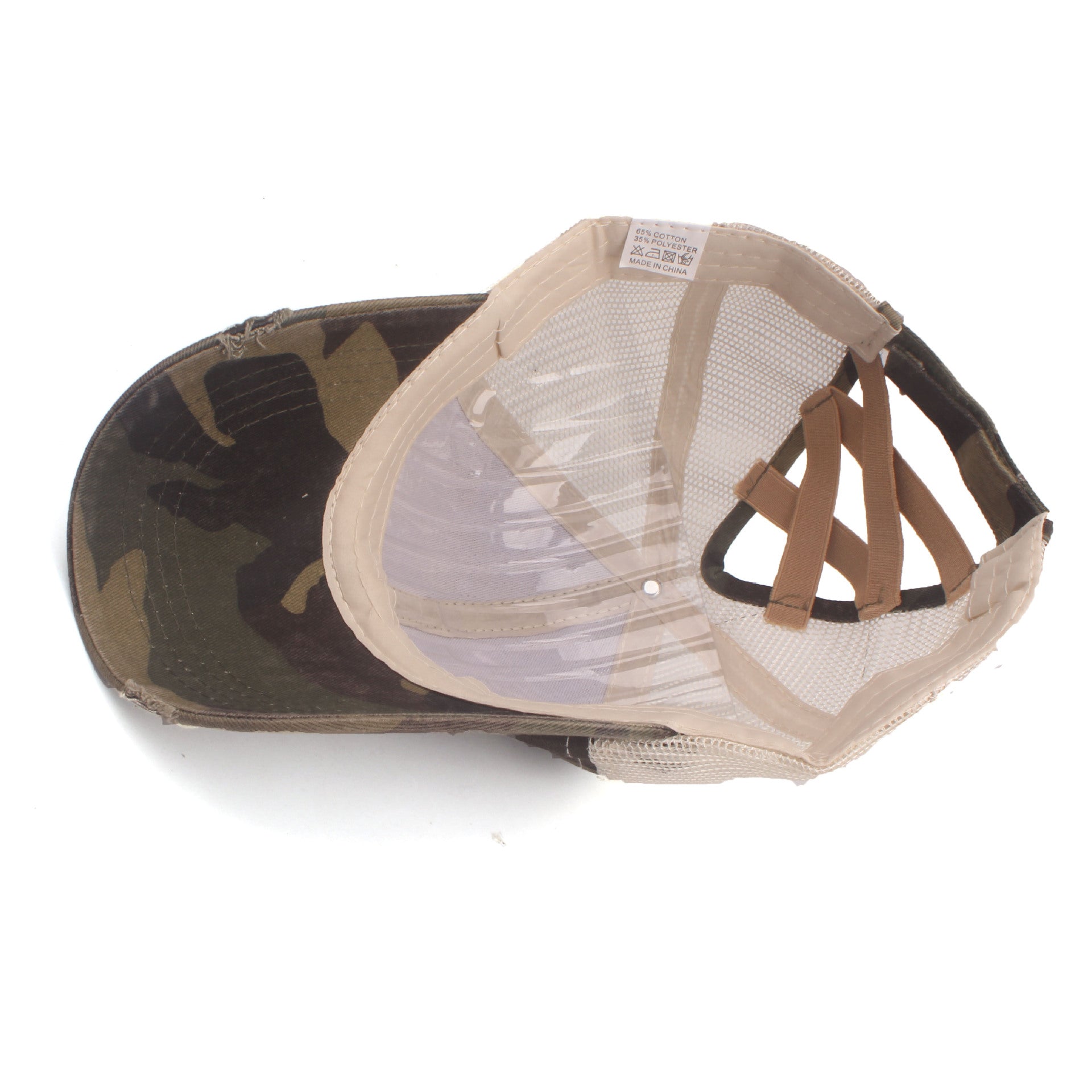 Wholesale Cotton Cross Ponytail Baseball Caps