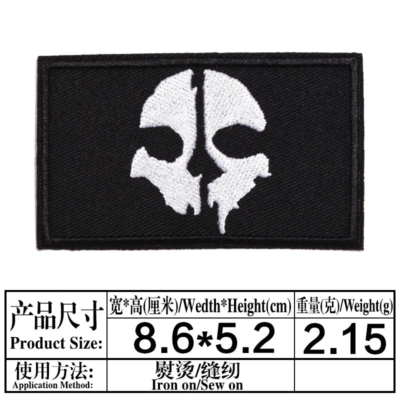Wholesale Skull Pattern Embroidered Patch Set 9 Pieces Cloth Badges For Clothing Decoration DIY Craft Everyday Use