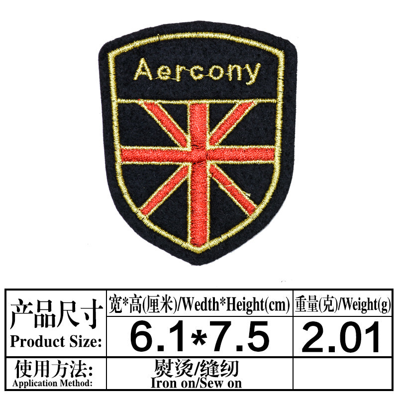 Wholesale College Style Embroidered Patches DIY Iron On Sew On Clothing Badges Chic Accessory
