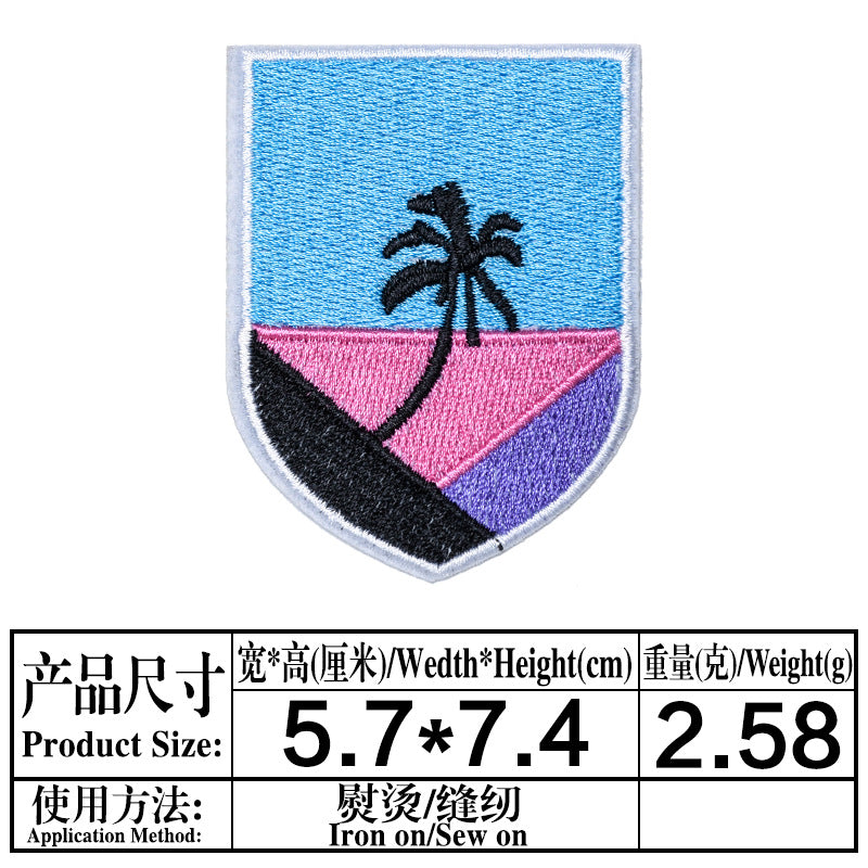 Wholesale Black Embroidered Cloth Patch Punk English Letter DIY Clothing Accessory Boutique Resale