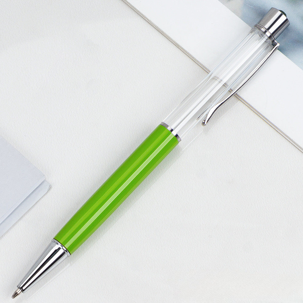 Wholesale Crystal Float Sequins Oiled Metal Colored Diamond Empty Tube DIY Pen