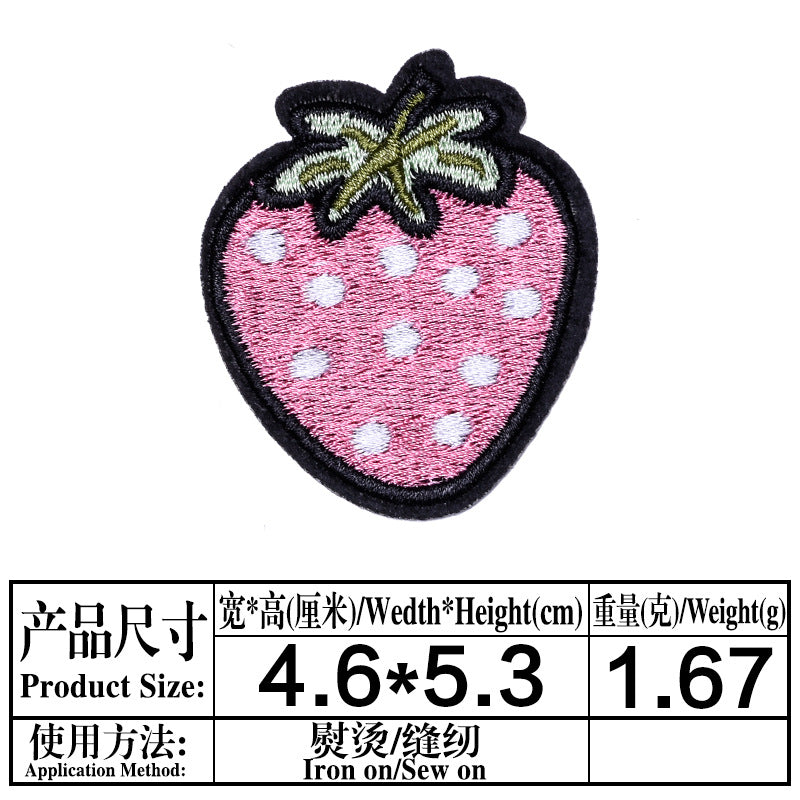 Wholesale Fruit flower  strawberry  pineapple embroidery patch
