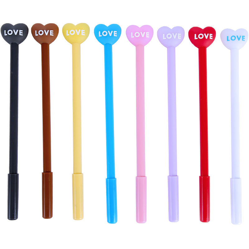 Wholesale 8pcs Cartoon Creative Love Three-dimensional Shape Pvc Soft Glue Needle Pen