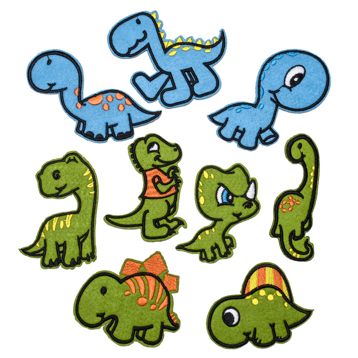 Wholesale Cartoon Dinosaur Embroidered Cloth Patches For Kids Clothing Cute Animal Sew On Decorative Fashion Accessory