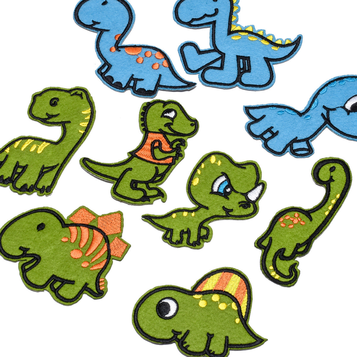Wholesale Cartoon Dinosaur Embroidered Cloth Patches For Kids Clothing Cute Animal Sew On Decorative Fashion Accessory