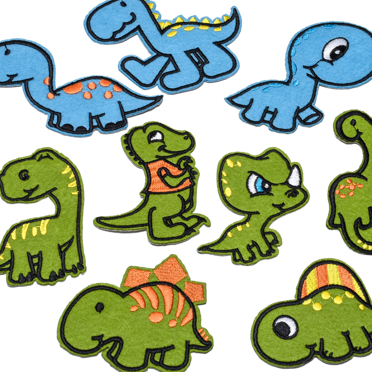 Wholesale Cartoon Dinosaur Embroidered Cloth Patches For Kids Clothing Cute Animal Sew On Decorative Fashion Accessory