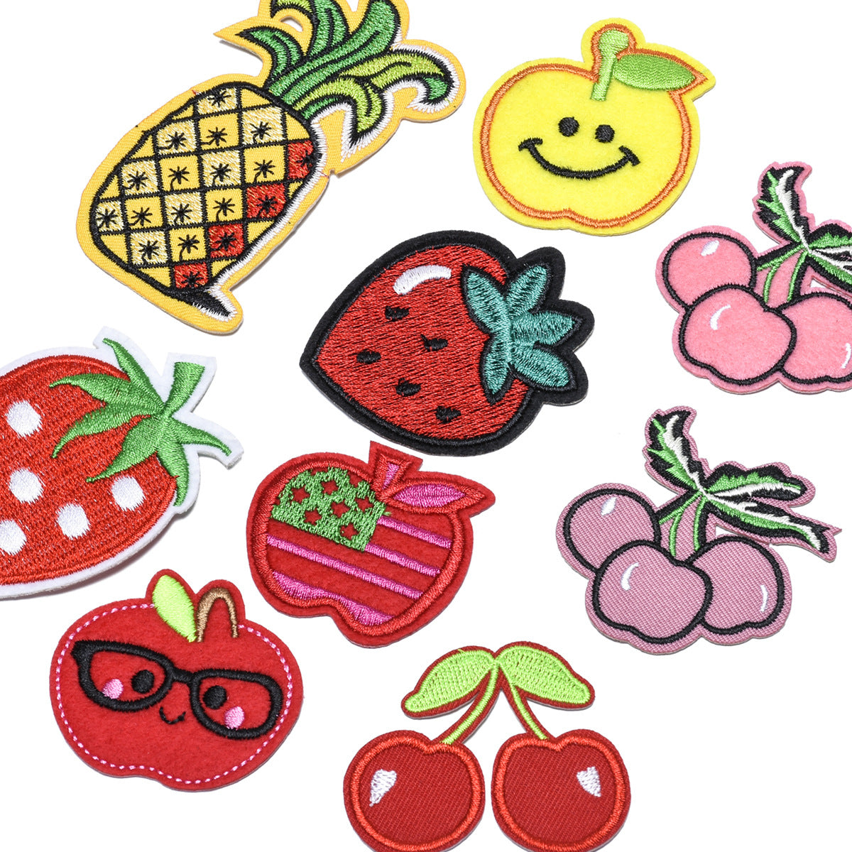 Wholesale Cute Cartoon Fruit Embroidery Patches For Clothing Fashion Decorative DIY Accessory Boutique Gift For Sewing Crafts