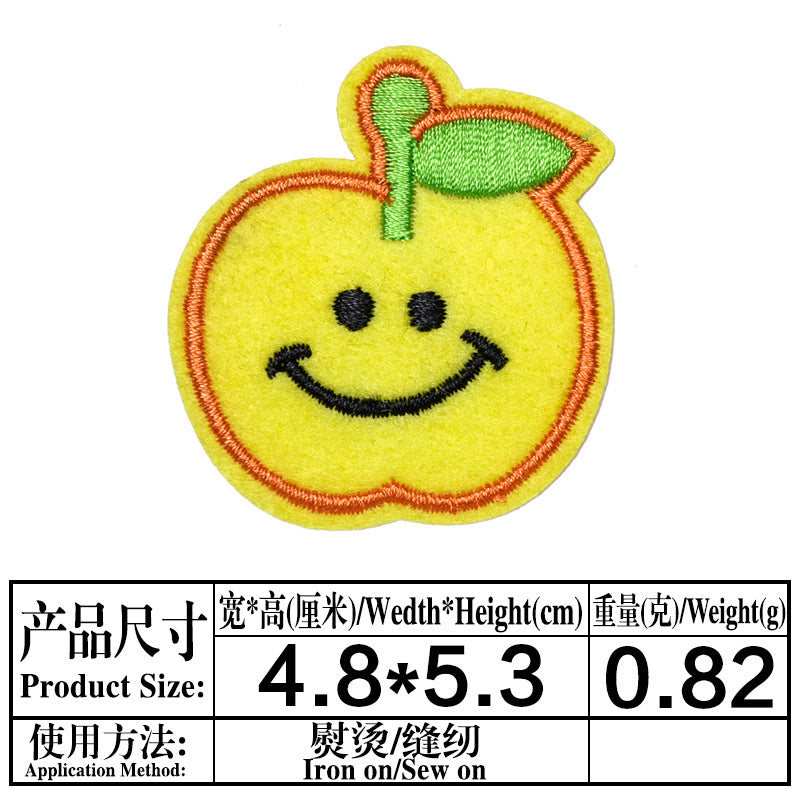 Wholesale Cute Cartoon Fruit Embroidery Patches For Clothing Fashion Decorative DIY Accessory Boutique Gift For Sewing Crafts