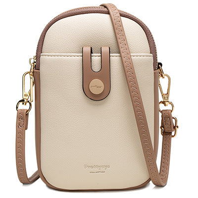 Wholesale PU Embroidered Vertical Zipper Single Shoulder Crossbody Bag