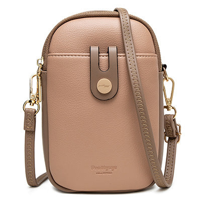 Wholesale PU Embroidered Vertical Zipper Single Shoulder Crossbody Bag