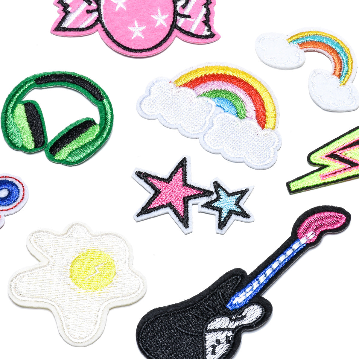 Wholesale Cloth Embroidered Patches Rainbow Cartoon 9 Pack For Clothing Bags Hats DIY Decorative Accessory